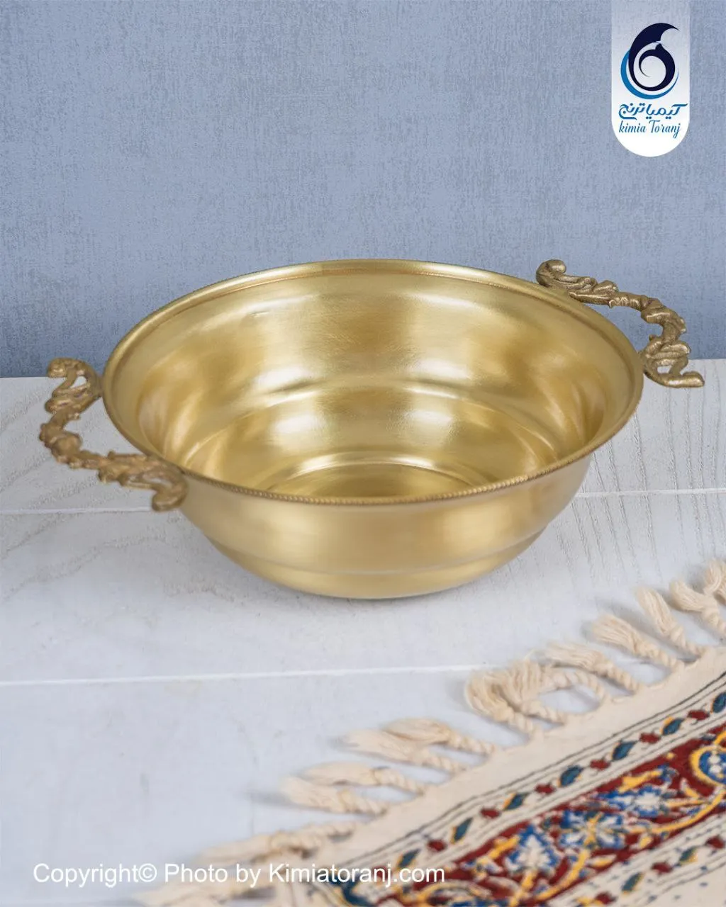 آجیل خوری ساده بدون پایه دسته دار برنجی