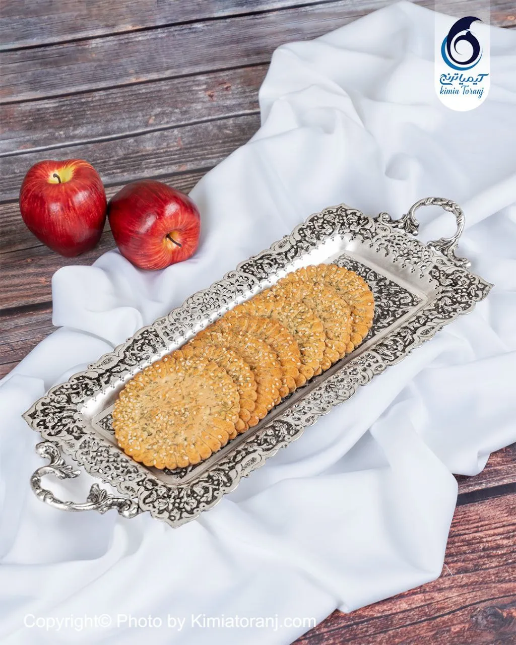 رولت خوری شبه نقره قلم گل و مرغ