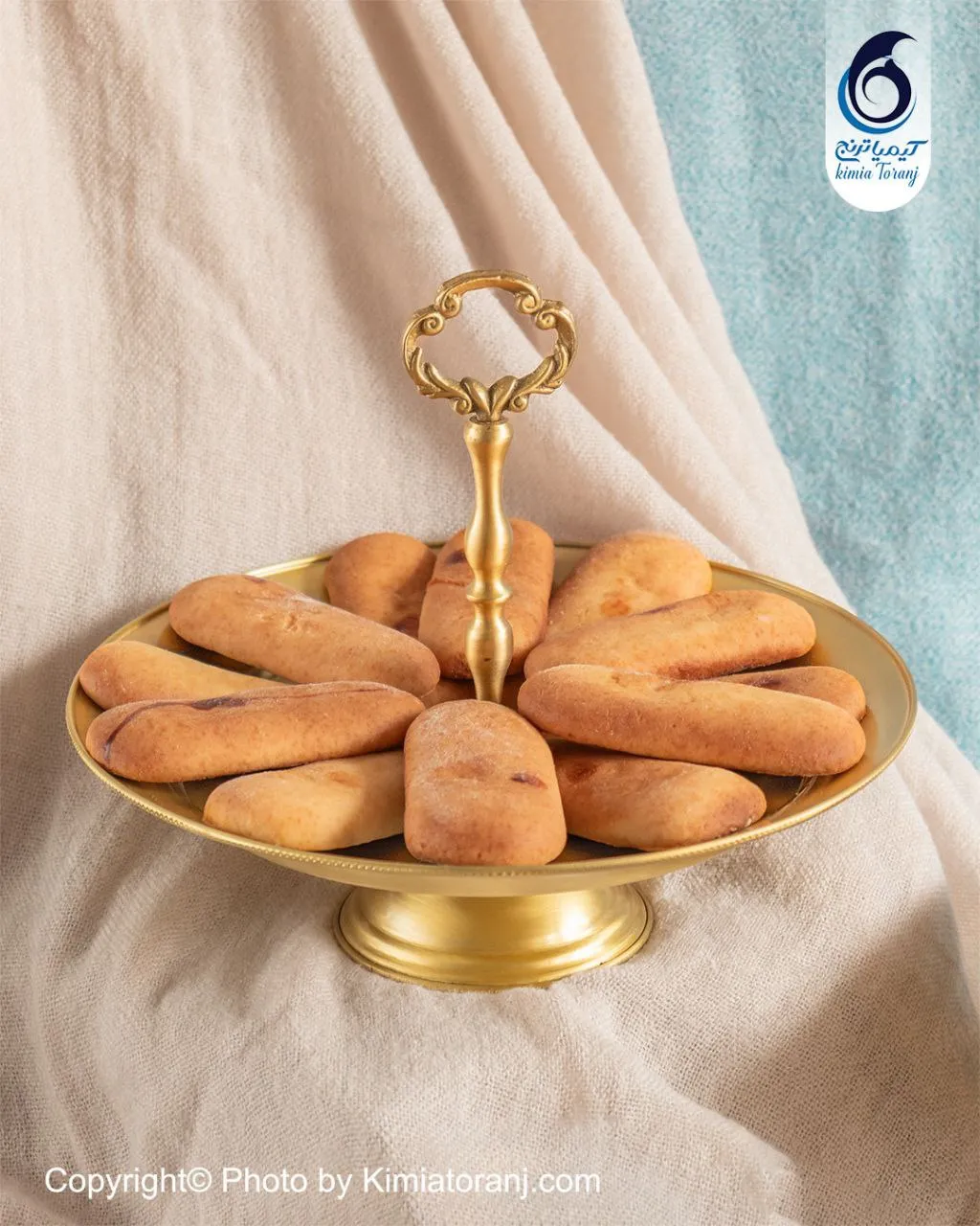 شیرینی خوری هولدر دار برنجی