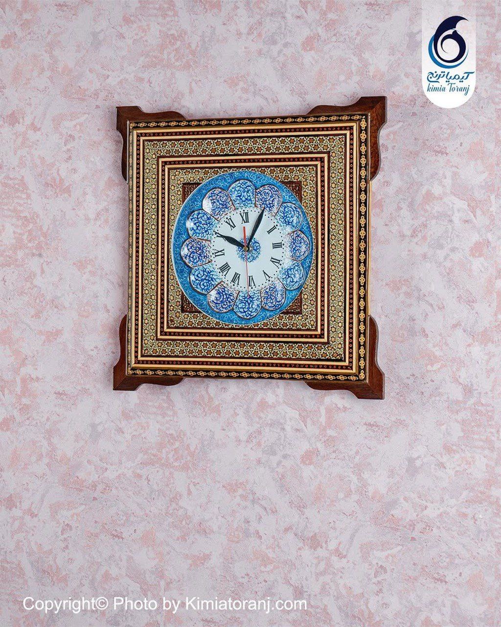 ساعت خاتم کاری چهارگوش با صفحه مینا
