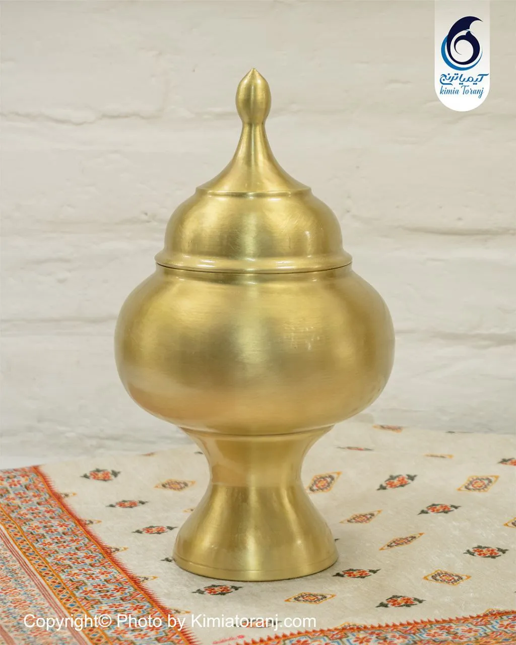 شکلات خوری تکپایه برنجی ضخیم