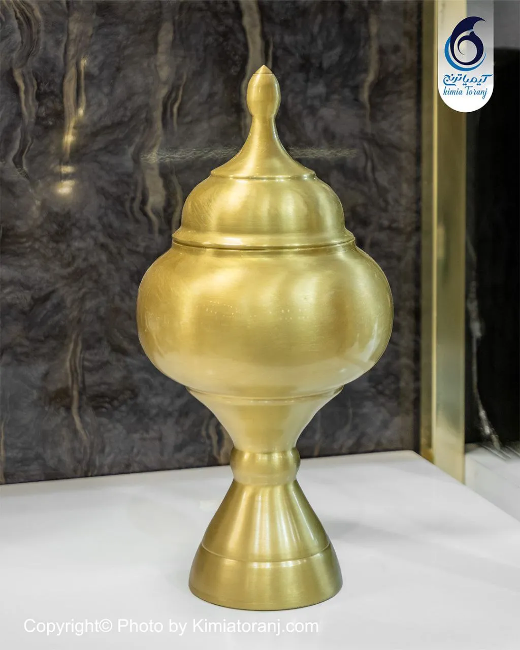 شکلات خوری تکپایه برنجی ضخیم