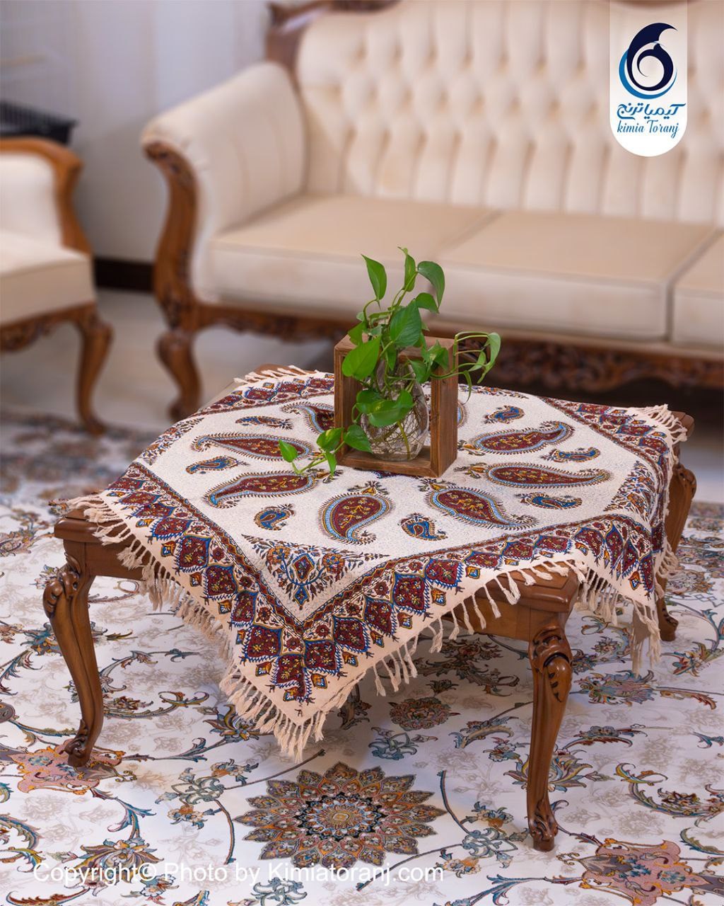 پارچه قلم کار طرح سنتی