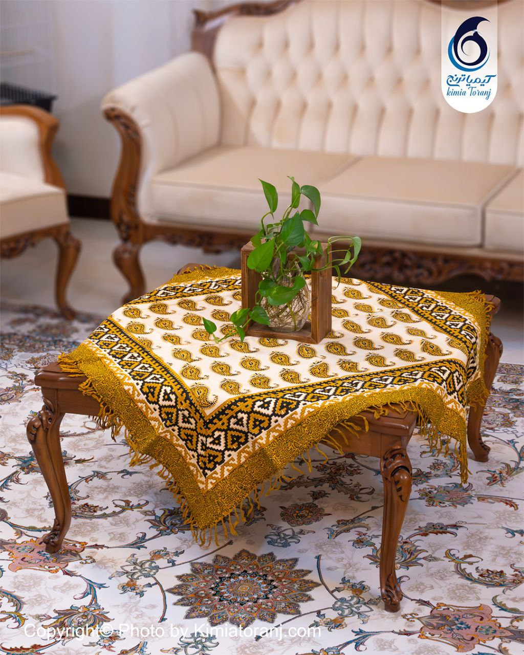 پارچه قلم کار طرح گلیم