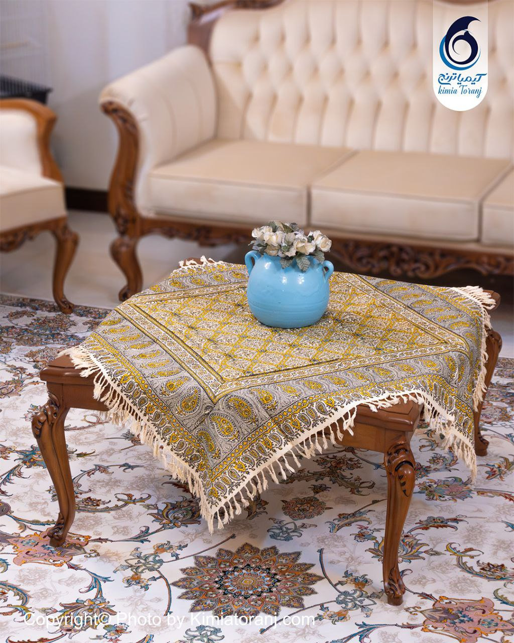 پارچه قلم کار طرح سلطنتی