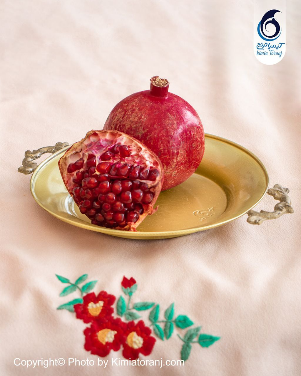 پیش دستی ساده برنجی دسته دار ضخیم